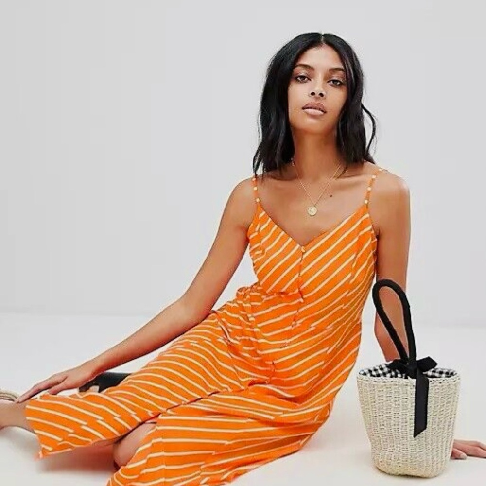 Warehouse Orange Strap Dress - Picture 3 of 14